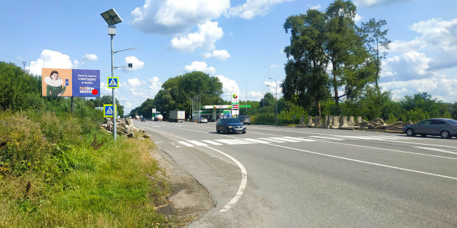 Щит 6x3,  Виїзд на Вінницю, Київ (Давидківське перехрестя, навпроти азс AMIC, М12)